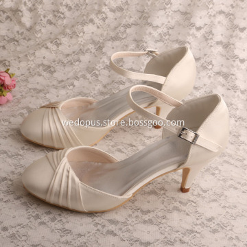 Comfortable Ladies Wedding Shoes Kitten Heel